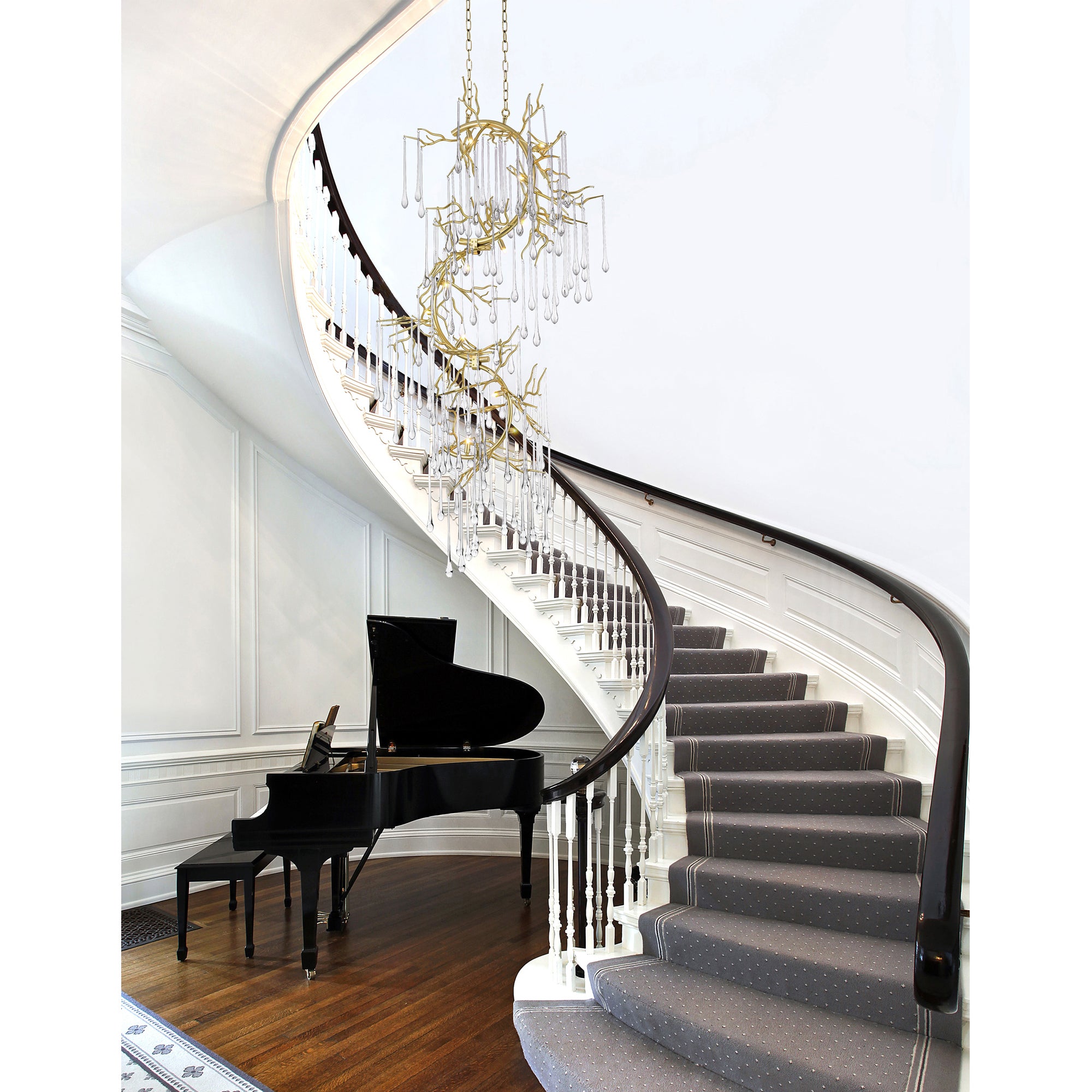 Anita Chandeliers 12 Lights Gold Leaf Finish