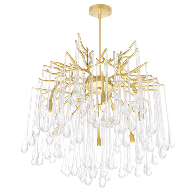 Anita Chandeliers 6 Gold Leaf