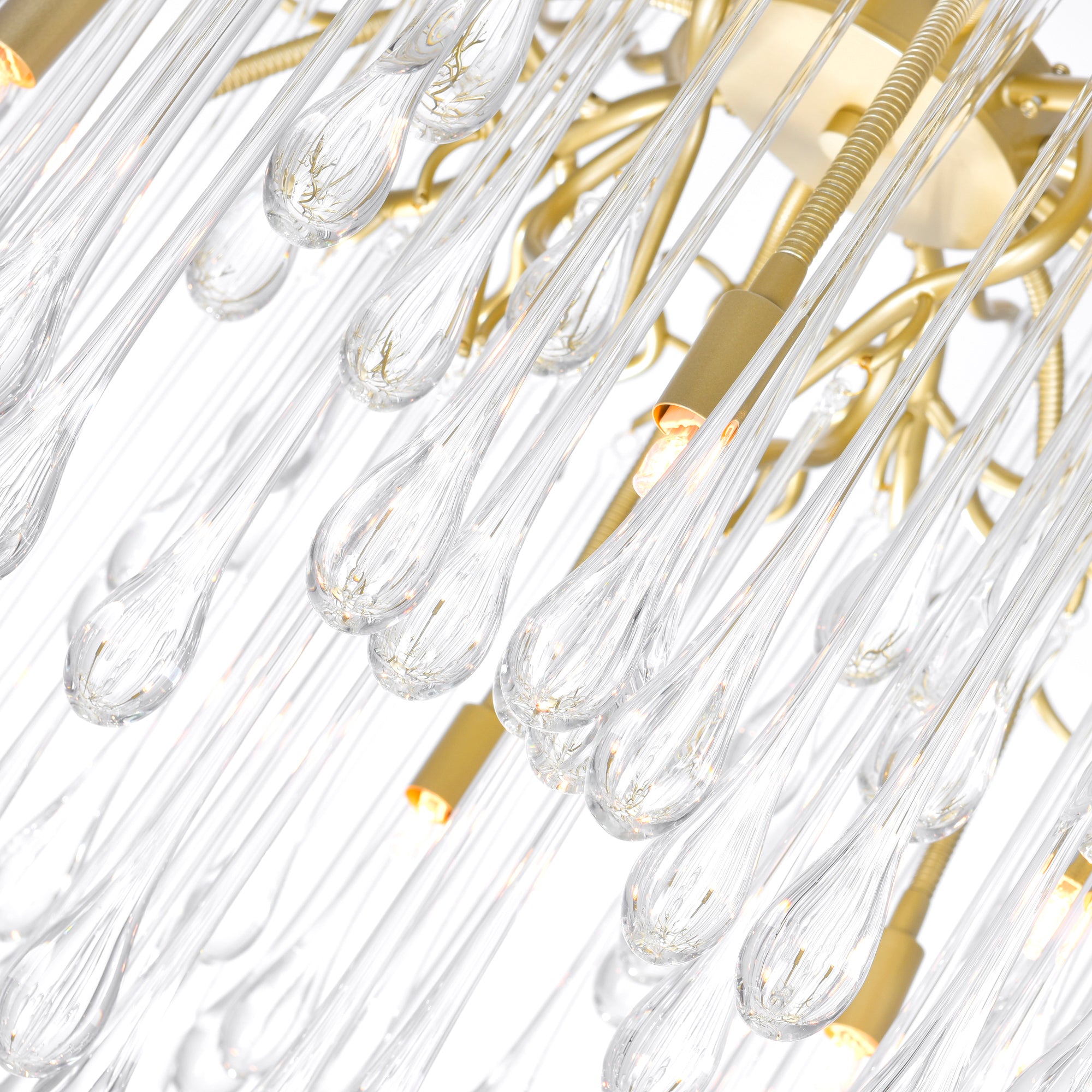 Anita Chandeliers 6 Gold Leaf