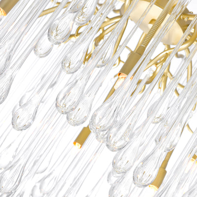 Anita Chandeliers 6 Gold Leaf
