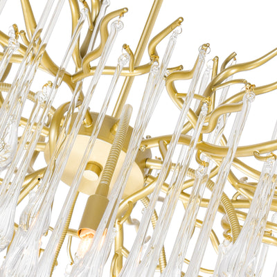 Anita Chandeliers 6 Gold Leaf