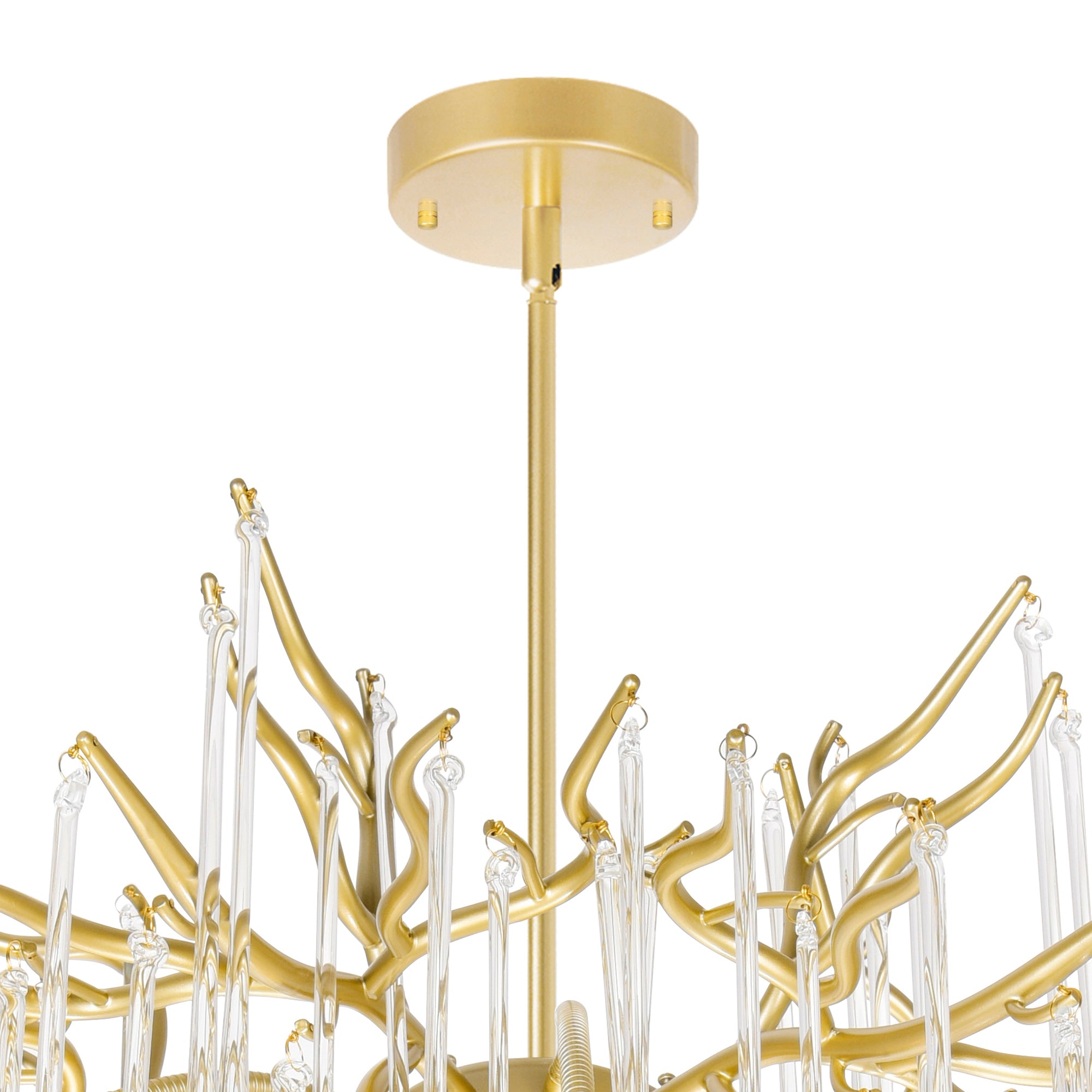 Anita Chandeliers 6 Gold Leaf