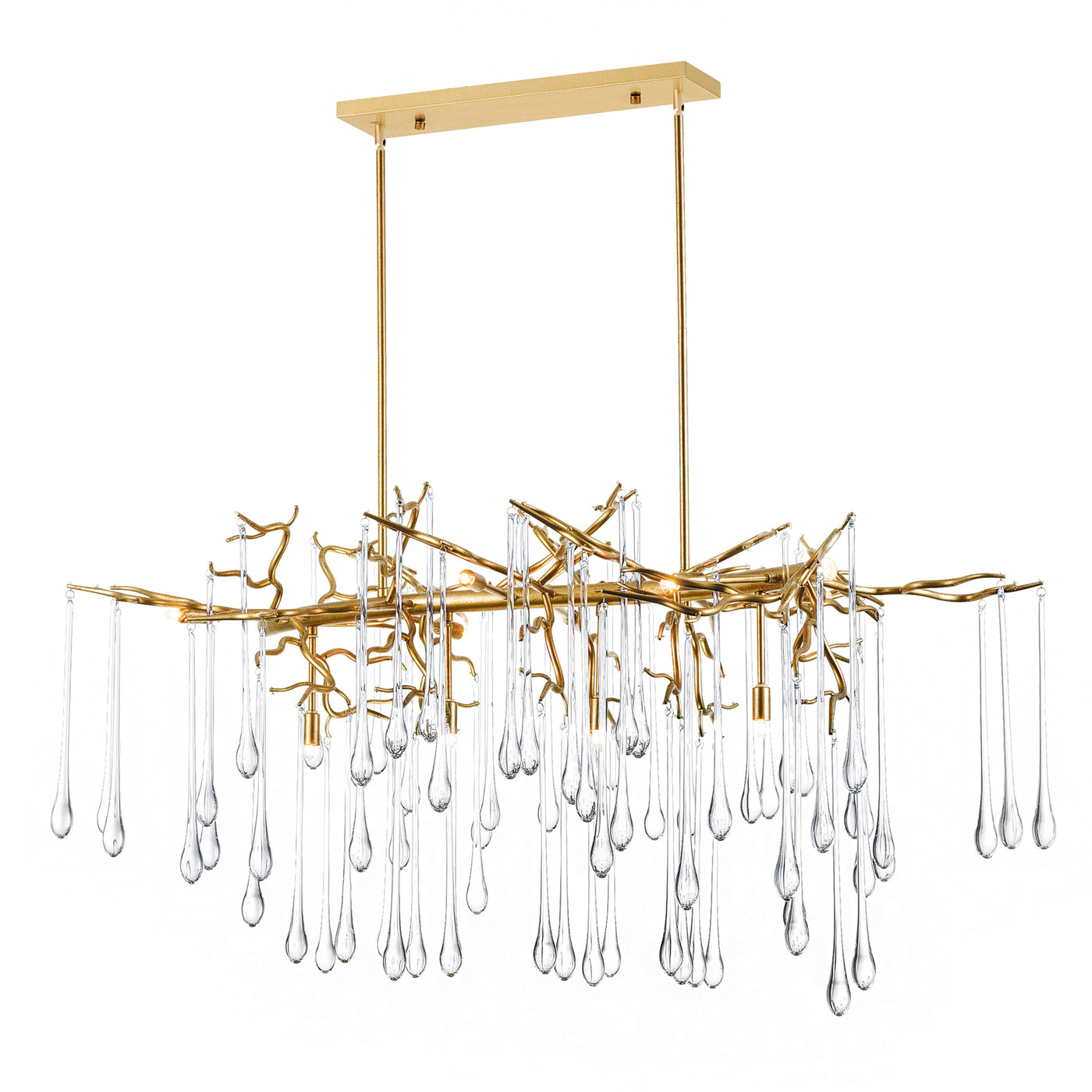 Anita Chandeliers 10 Light Gold Leaf Finish