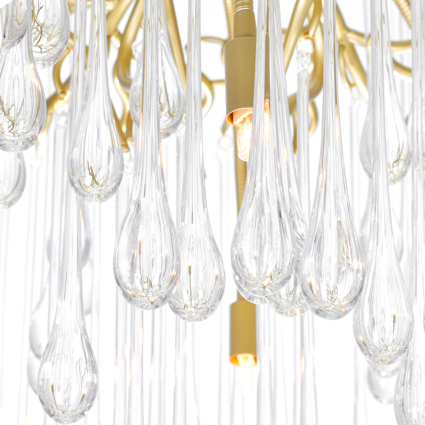 Anita Chandeliers 10 Light Gold Leaf Finish
