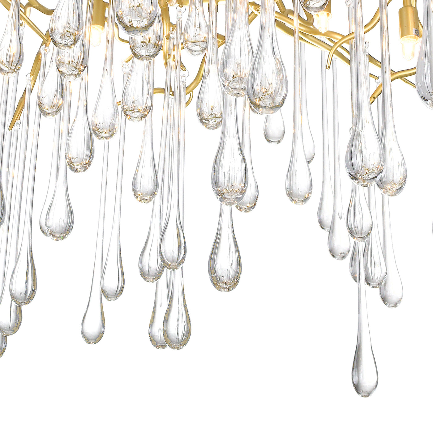 Anita Chandeliers 10 Light Gold Leaf Finish