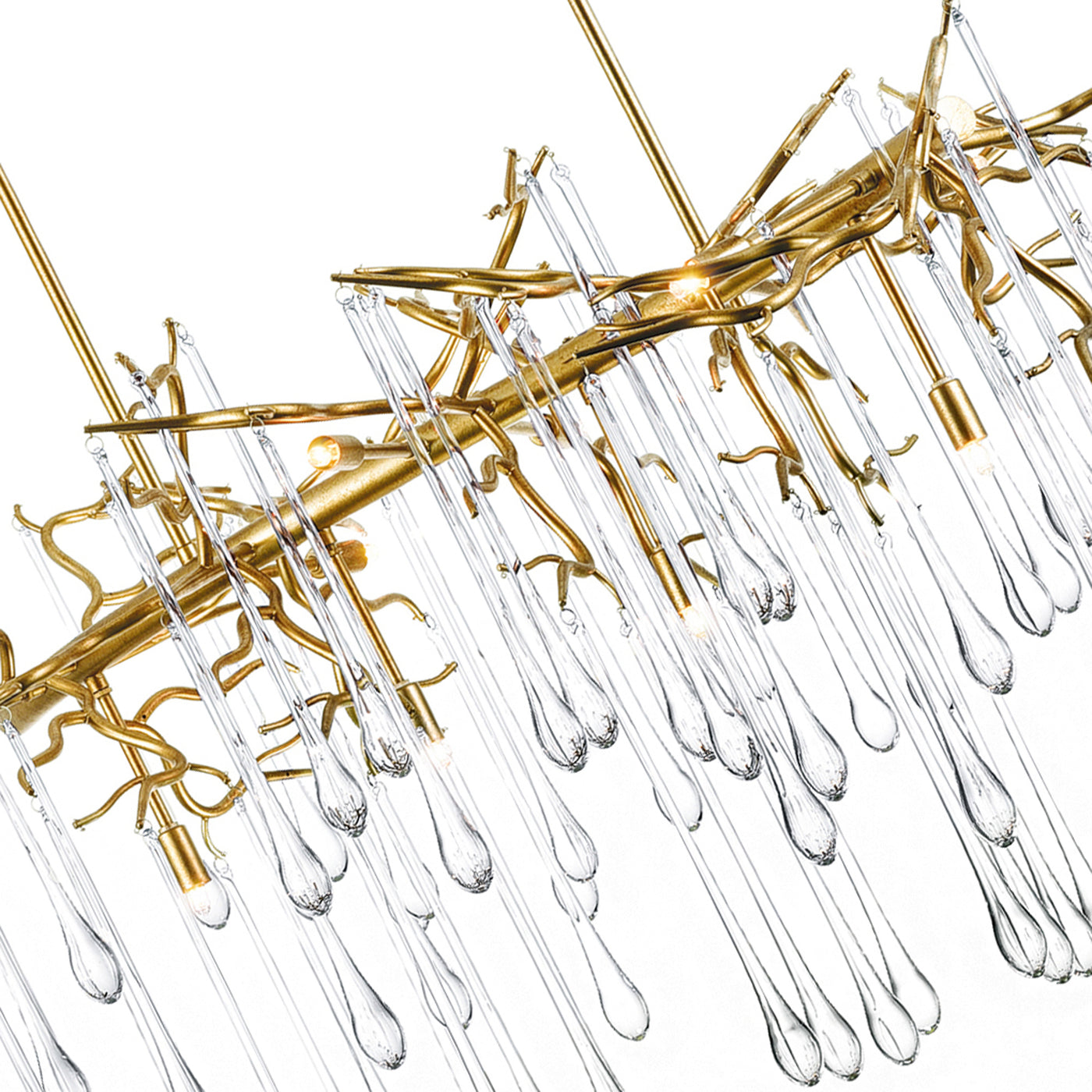 Anita Chandeliers 10 Light Gold Leaf Finish