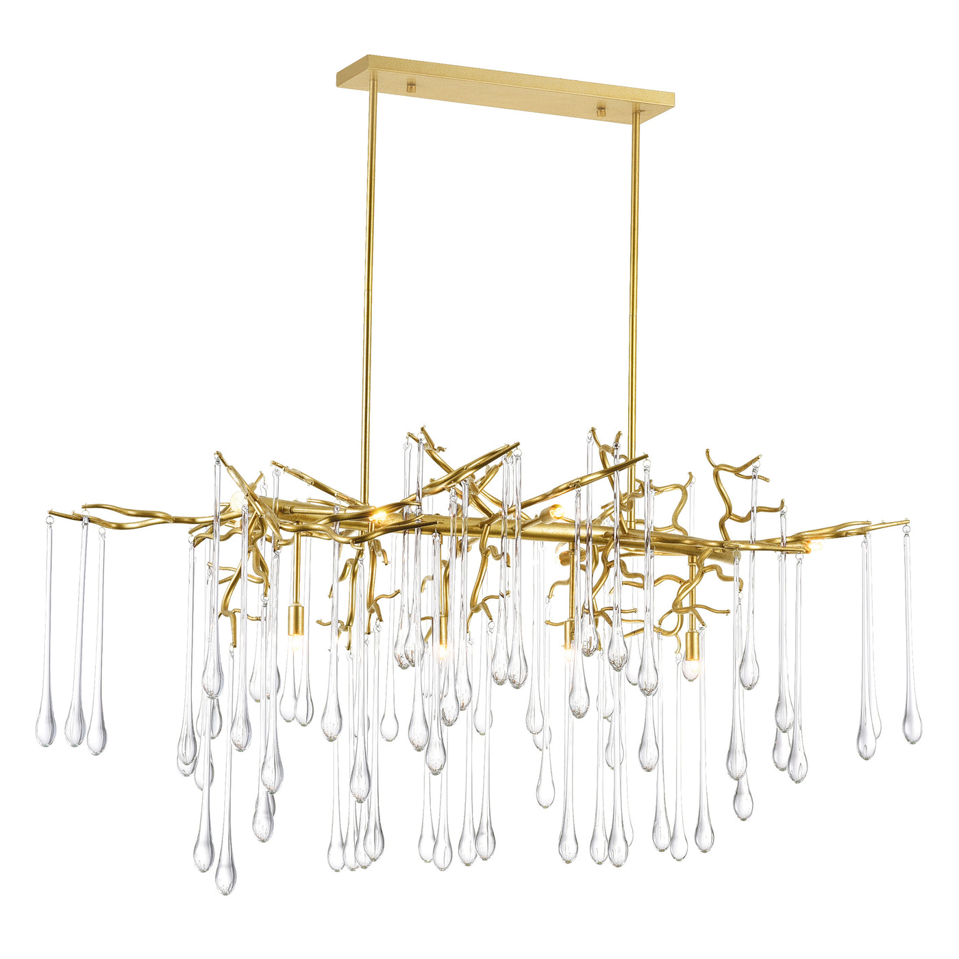 Anita Chandeliers 10 Light Gold Leaf Finish