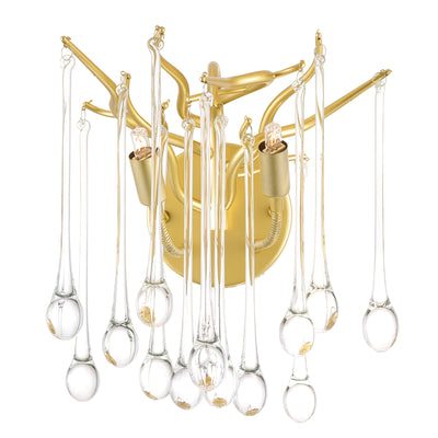 Anita 2 Light Gold Leaf Wall Sconce