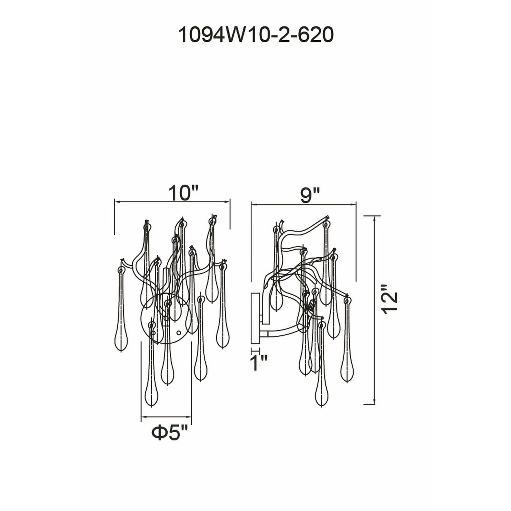 Anita Wall Lights Gold Leaf 2 Lights