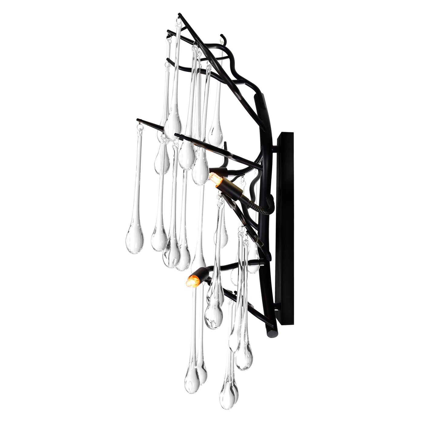 Anita Wall Lights 3 Lights Black Finish