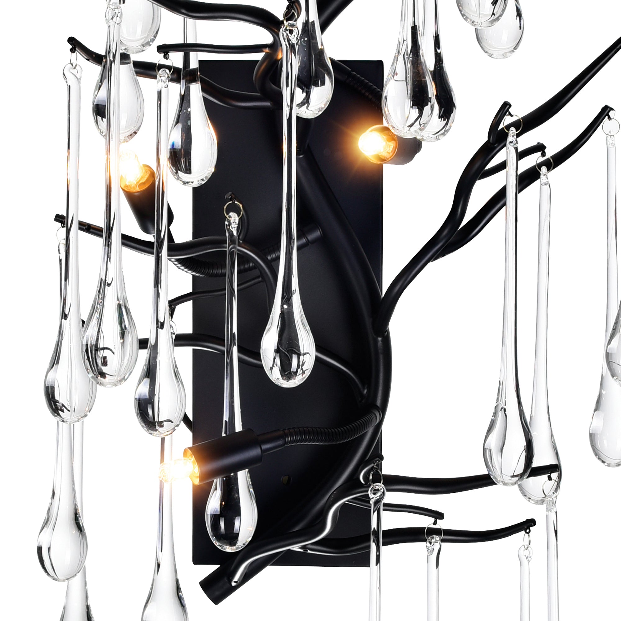 Anita Wall Lights 3 Lights Black Finish