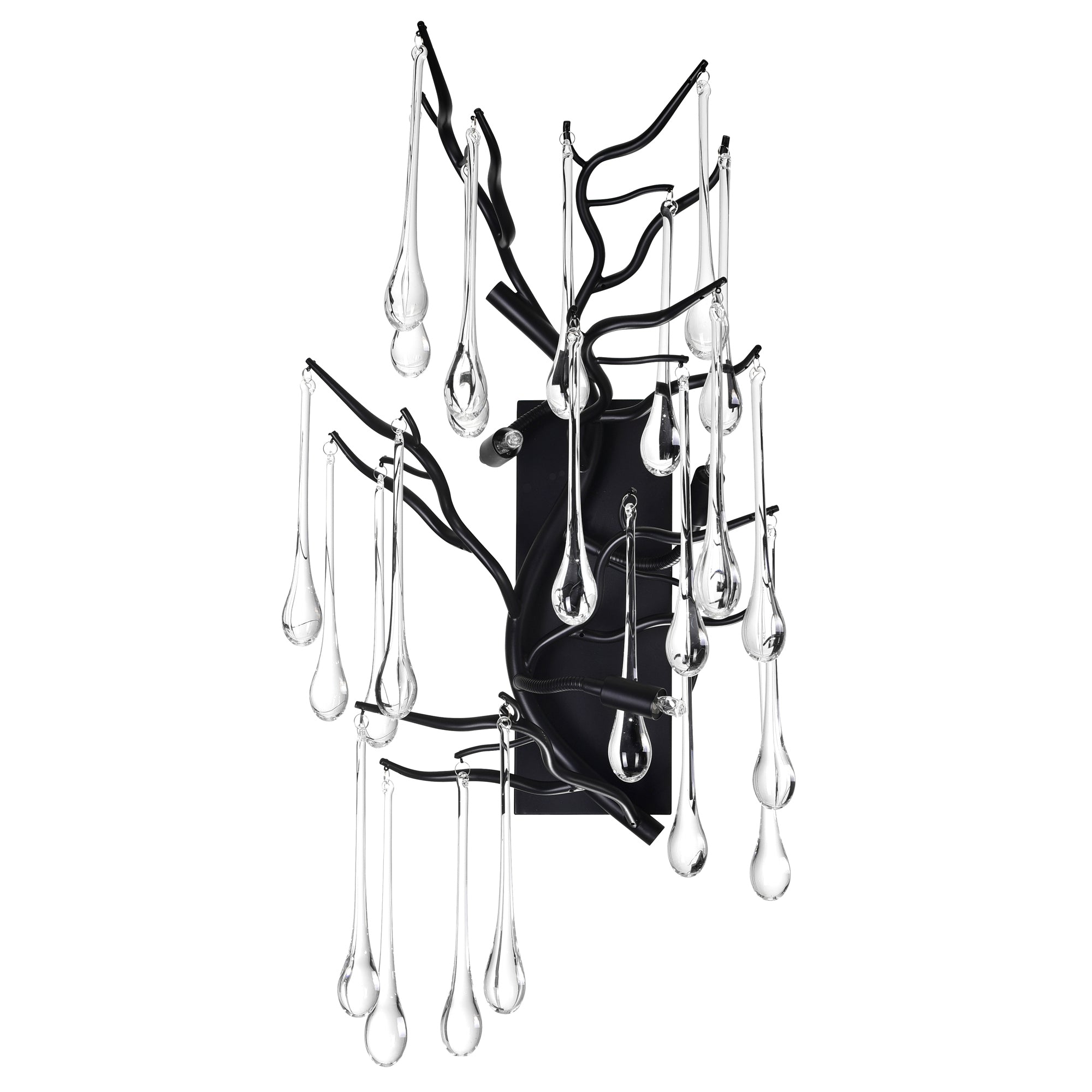 Anita Wall Lights 3 Lights Black Finish