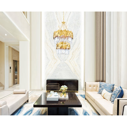 Panache 10 Light Medallion Gold Chandelier