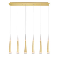 Andes Chandeliers Satin Gold 6 Light LED