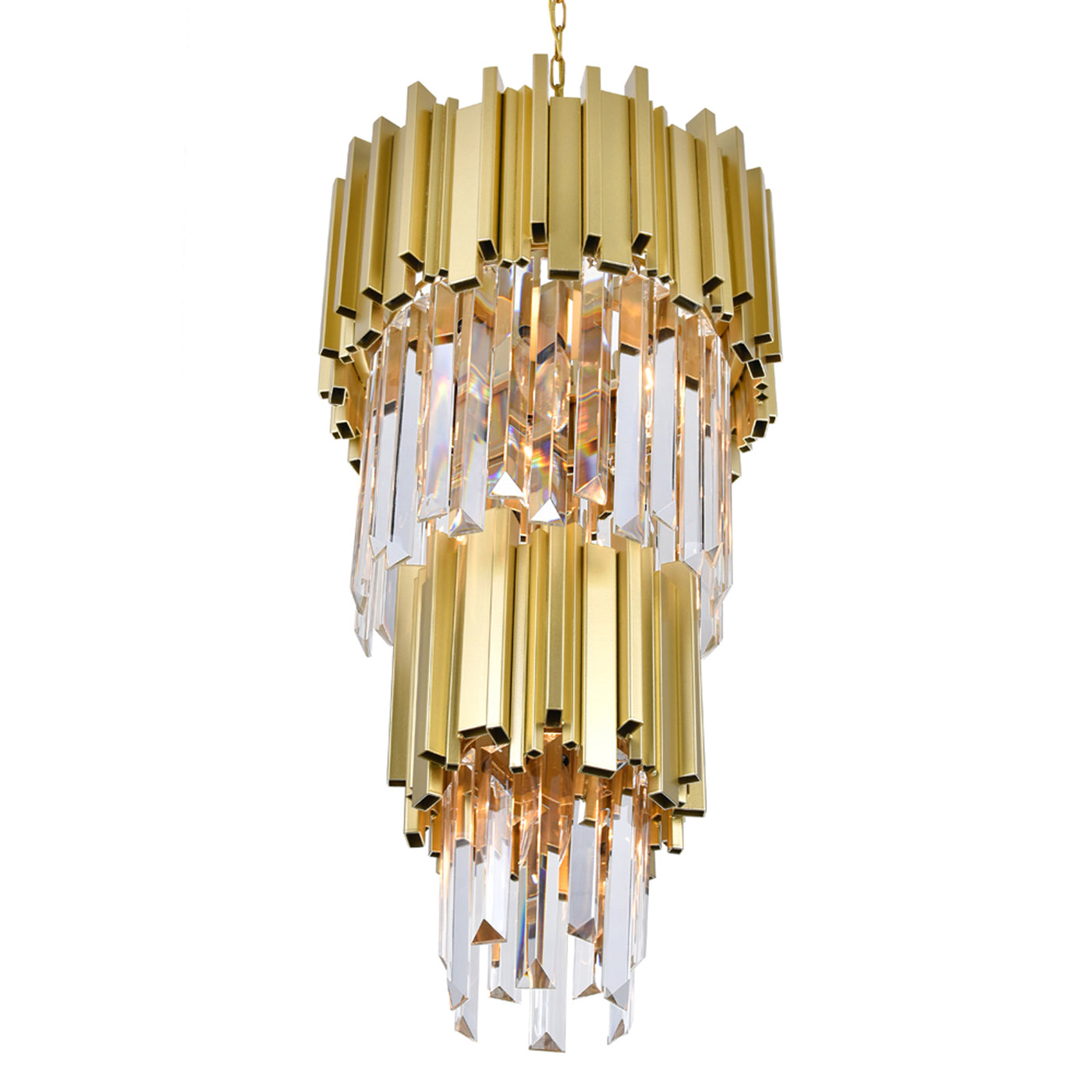 Deco Pendants 4 Light Medallion Gold