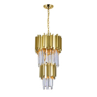 Deco Pendants 4 Light Medallion Gold