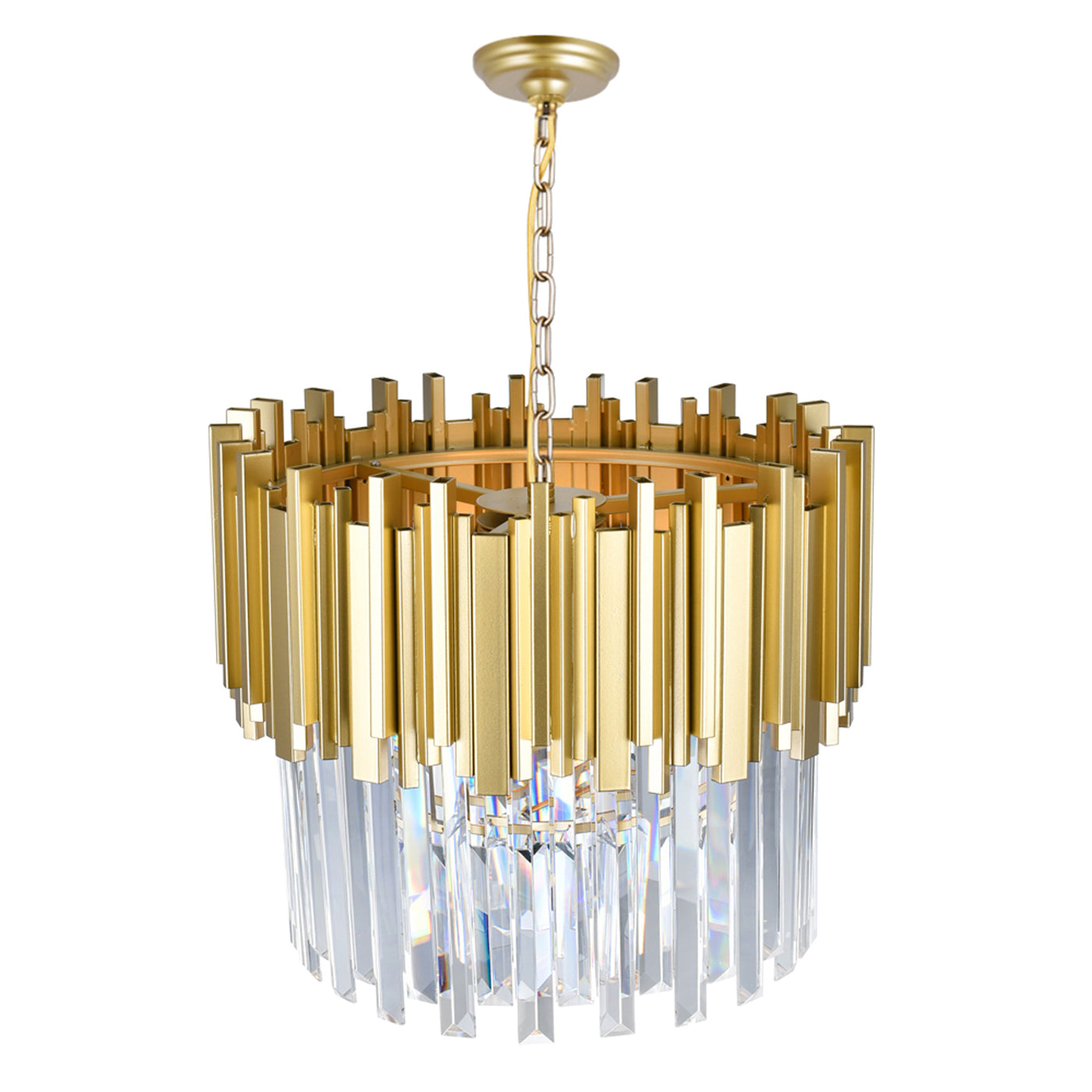Deco Chandeliers 4 Light Medallion Gold