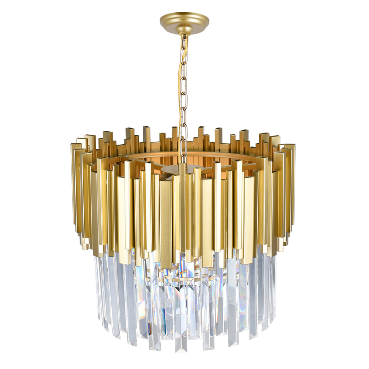 Deco Chandeliers 4 Light Medallion Gold