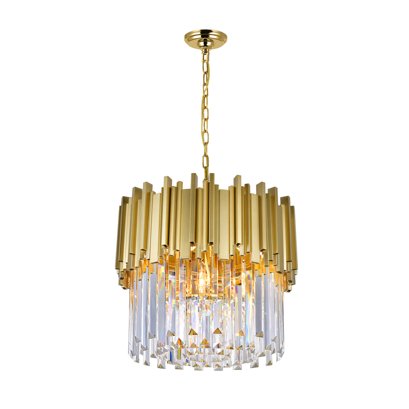 Deco Chandeliers 4 Light Medallion Gold