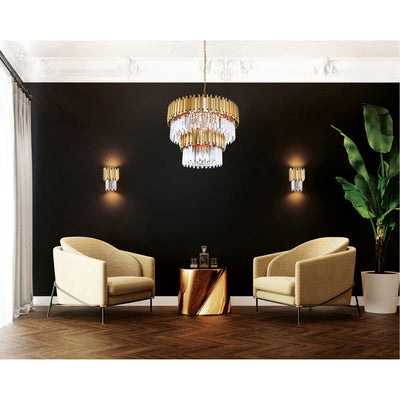 Deco Chandeliers Medallion Gold 12 Lights