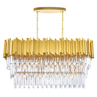Deco Chandeliers 9 Light Medallion Gold