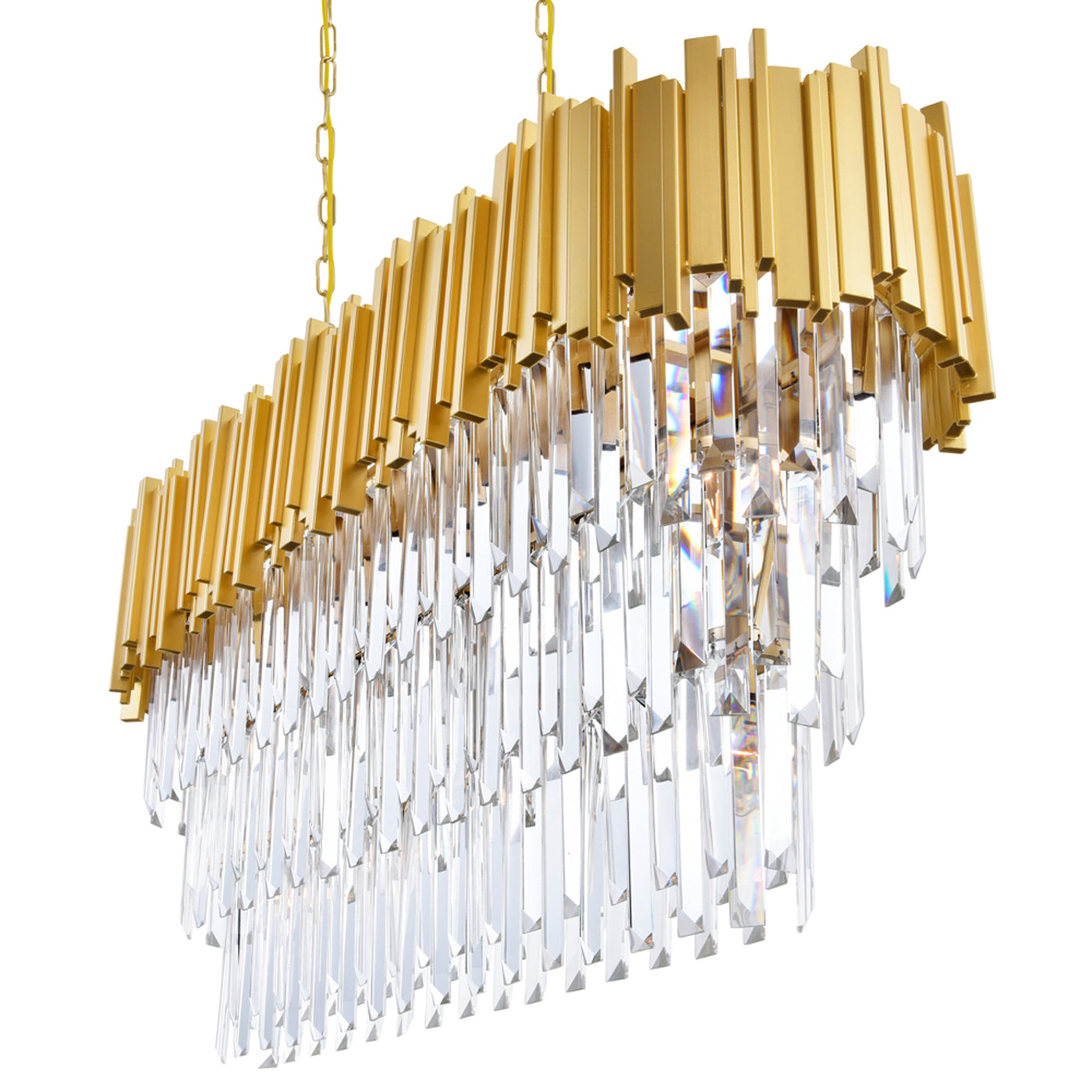 Deco Chandeliers 9 Light Medallion Gold
