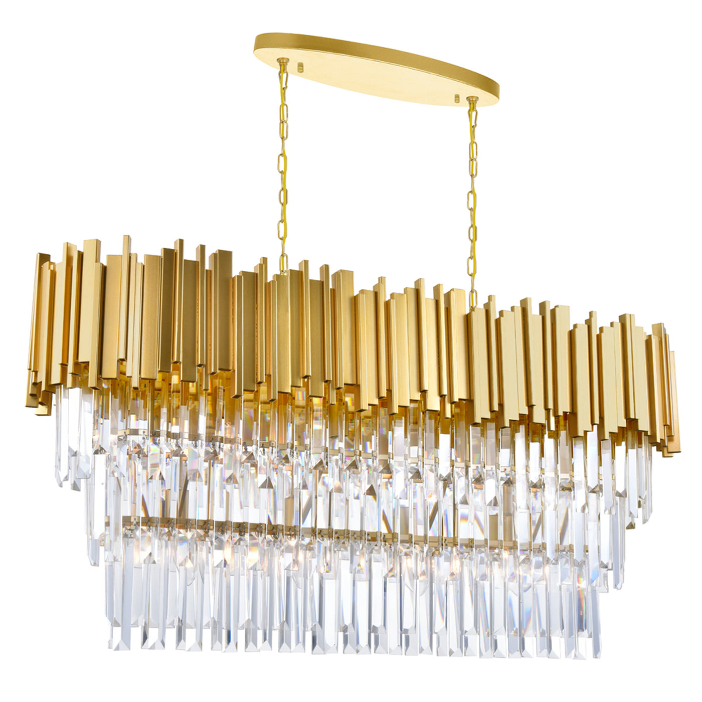 Deco Chandeliers 9 Light Medallion Gold