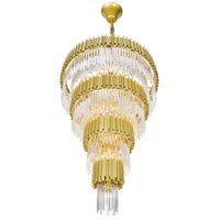 Deco Chandeliers 34 Light Medallion Gold Crystal