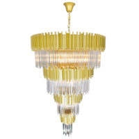 Deco Chandeliers 34 Light Medallion Gold Crystal