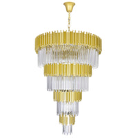 Deco Chandeliers 34 Light Medallion Gold Crystal