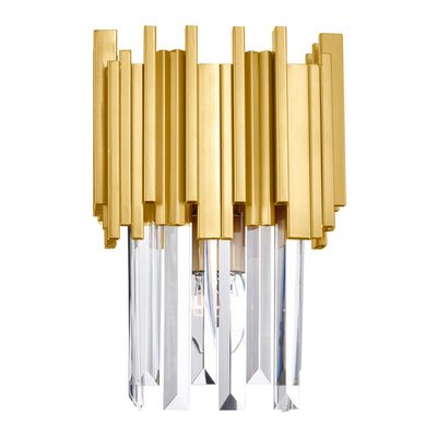 Deco Wall Lights 1 Medallion Gold Finish