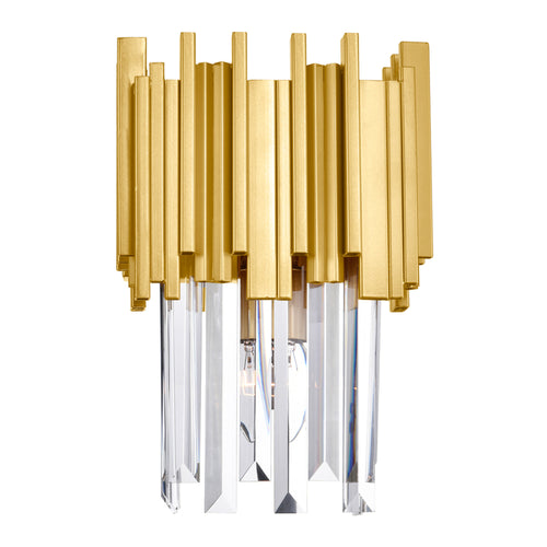 Deco Wall Lights 1 Medallion Gold Finish