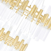 Orgue 123 Light Gold Chandelier with Satin Gold Finish