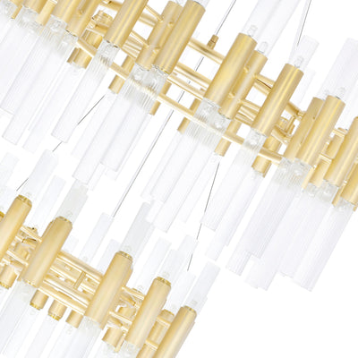 Orgue 123 Light Gold Chandelier with Satin Gold Finish