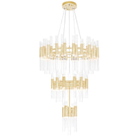 Orgue 123 Light Gold Chandelier with Satin Gold Finish