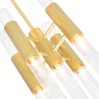 Orgue 9 Light 8in Satin Gold Mini Pendant