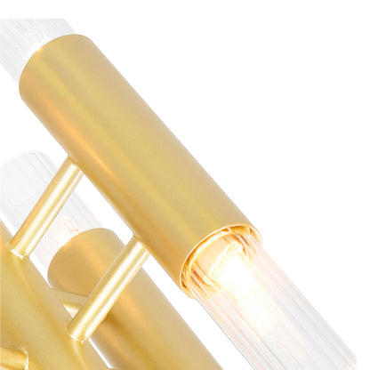 Orgue 6 Light Satin Gold Wall Gold Sconce