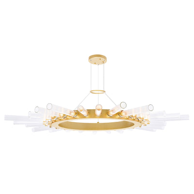Collar 28 Light Satin Gold Chandelier