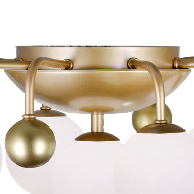 Element Flush Mounts Sun Gold 9 Lights