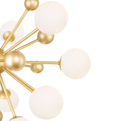 Element Chandeliers 8 Light Sun Gold