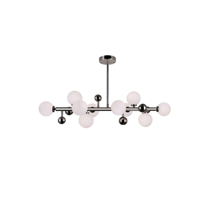 Element 10 Light Nickel Chandelier with Polished Nickel Finish