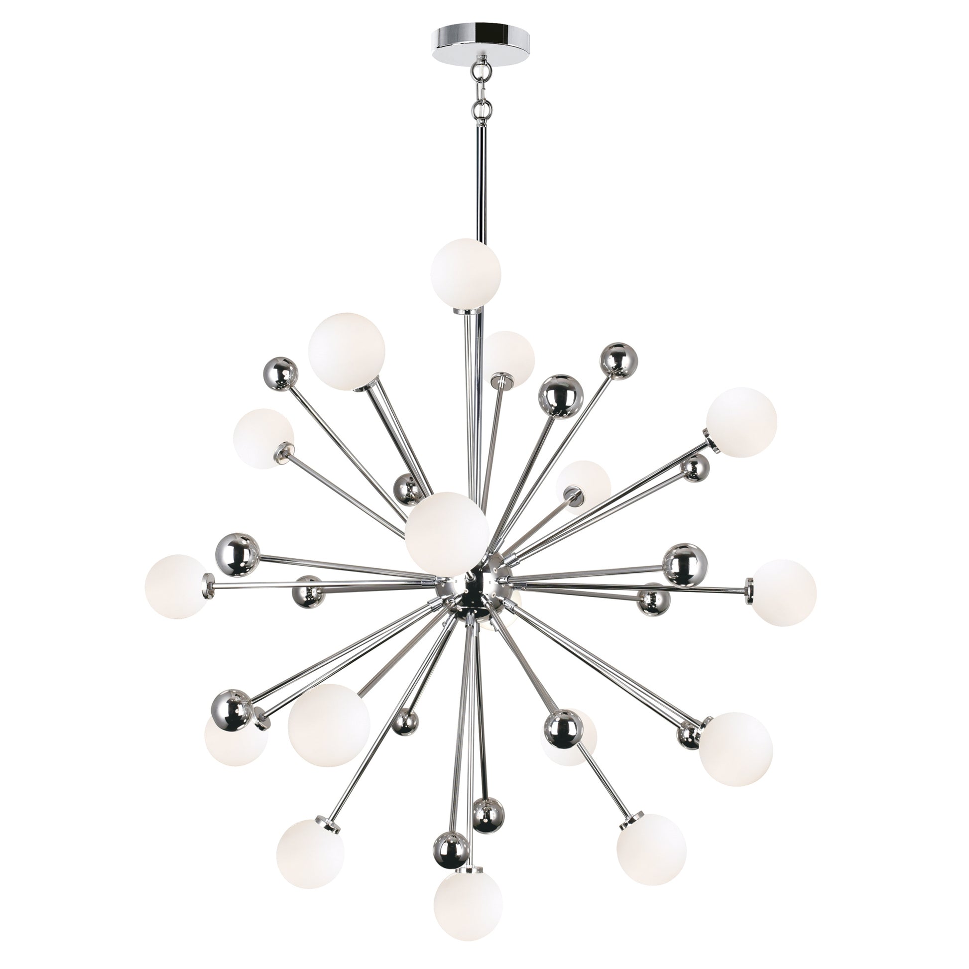 Element 17 Light Nickel Chandelier with Polished Nickel Finish