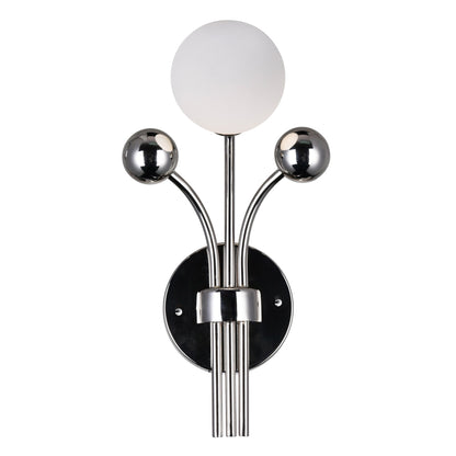 Element 1 Light Nickel Wall Light with Polished Nickel Finish