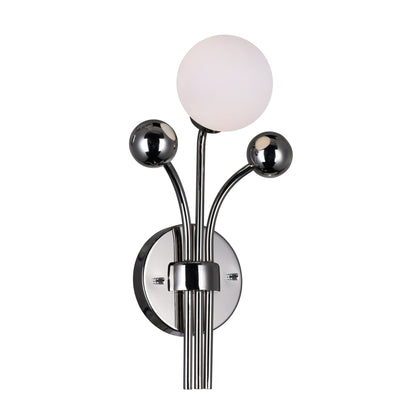 Element 1 Light Nickel Wall Light with Polished Nickel Finish