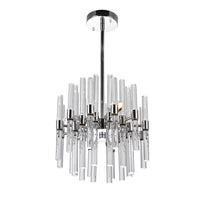 Miroir 6 Light Nickel Mini Pendant with Polished Finish