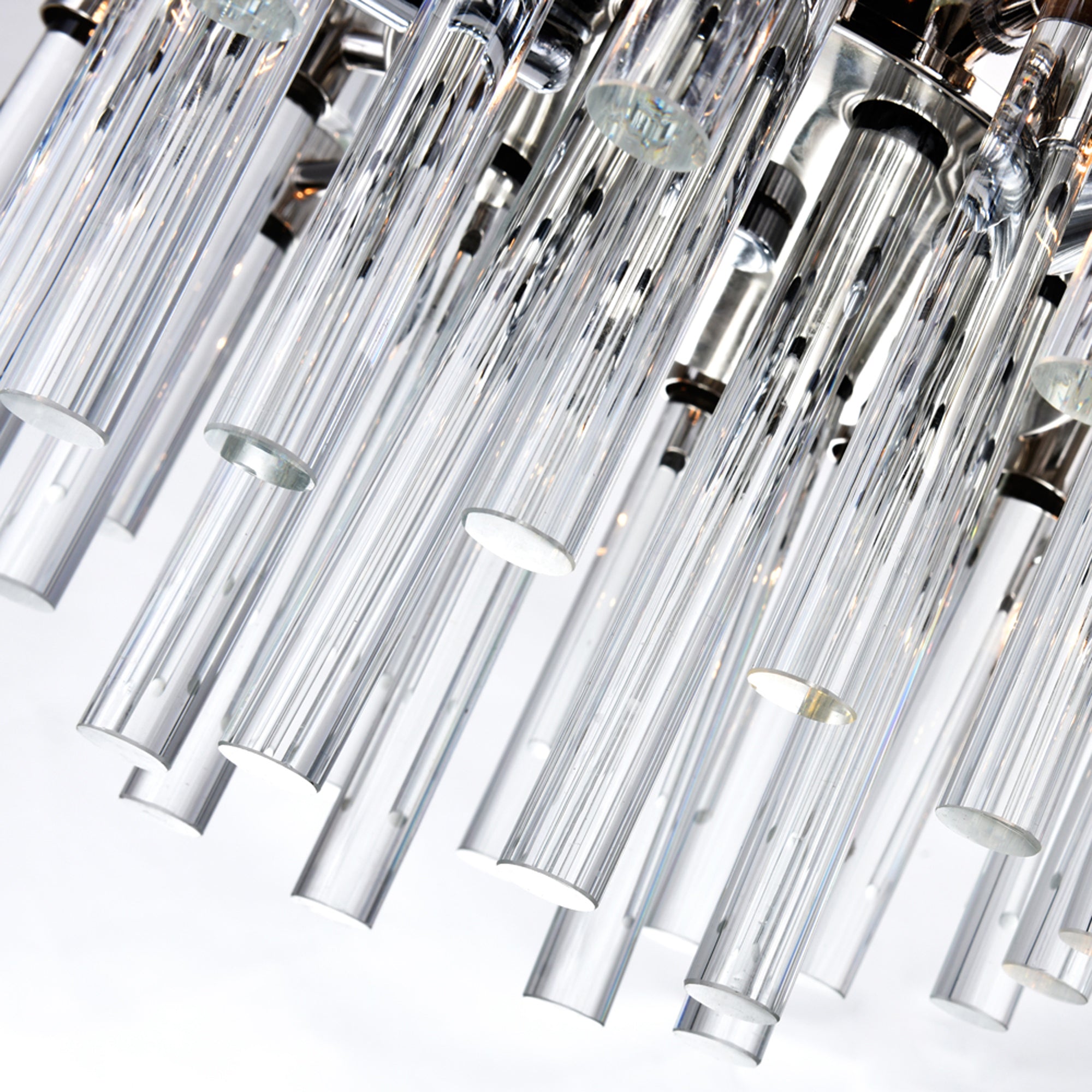 Miroir 8 Light Nickel Chandelier with Polished Finish