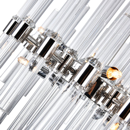 Miroir 8 Light Nickel Chandelier with Polished Finish