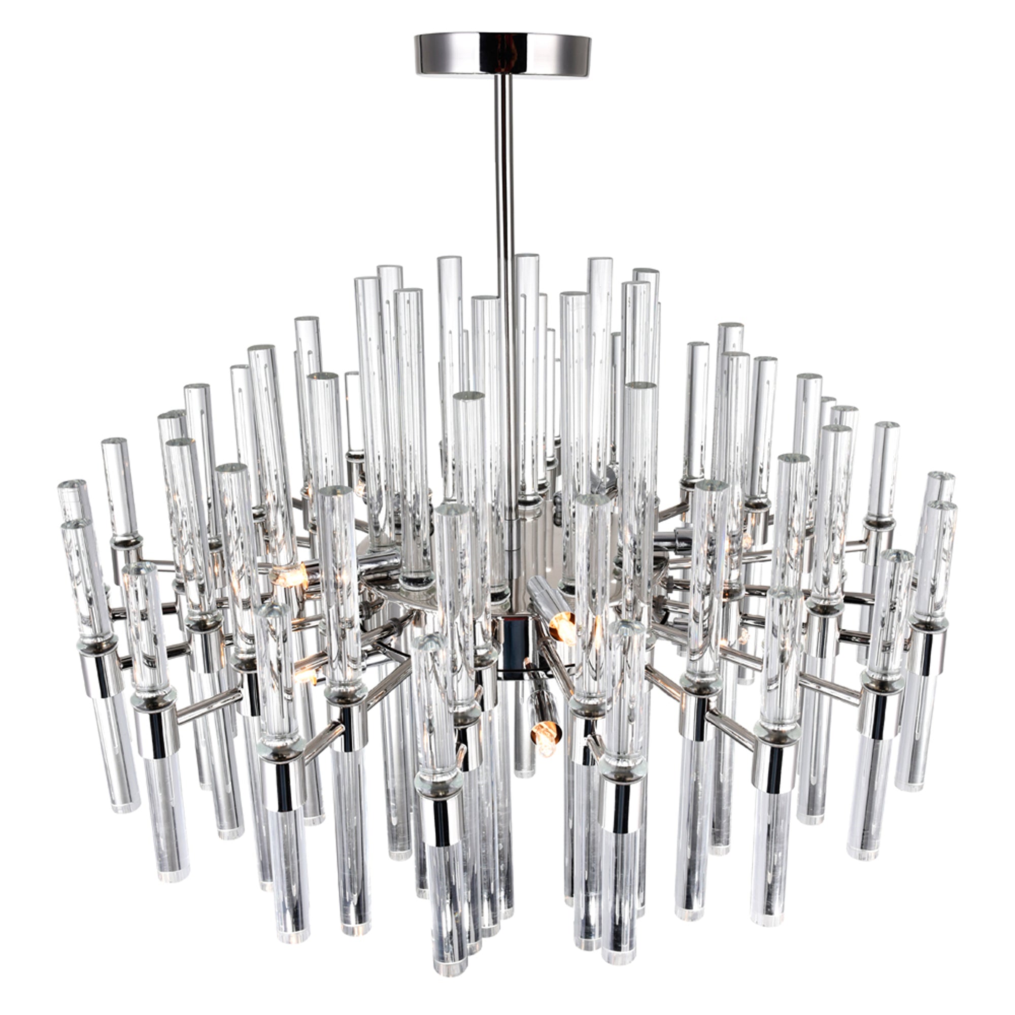 Miroir 10 Light Nickel Chandelier with Polished Finish
