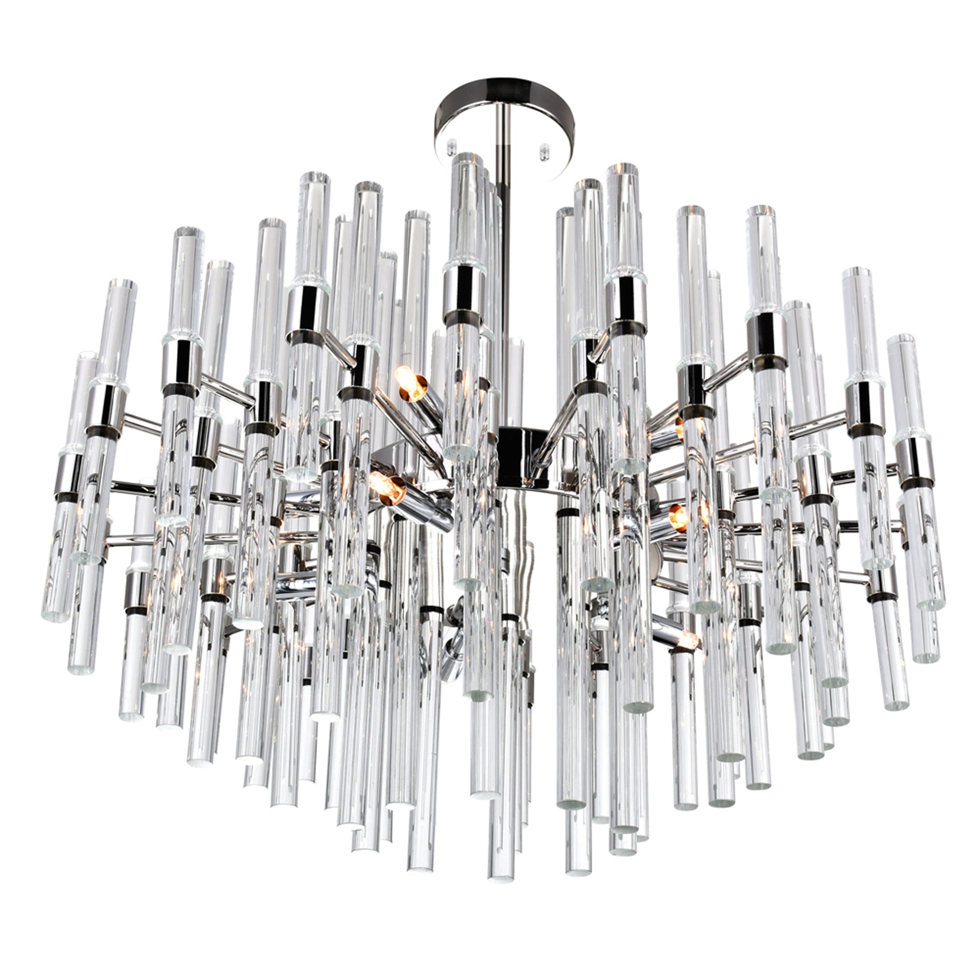 Miroir 10 Light Nickel Chandelier with Polished Finish