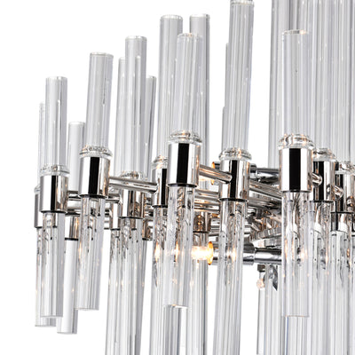 Miroir 10 Light Nickel Chandelier with Polished Finish